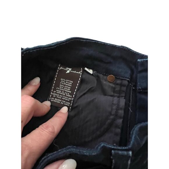 Vintage 7 for all Mankind A Pocket Flare Jeans USA Dark Wash Sz 26 Y2K - Picture 3 of 5